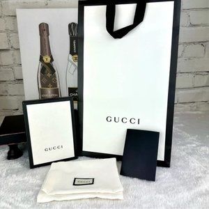 Gucci Box dust bag shopping bag and mini card GIFT SET bundle